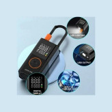 پمپ باد شارژی قابل حمل، چراق قوه و پاوربانک گرین لاین مدل GTI-01  - مشکی