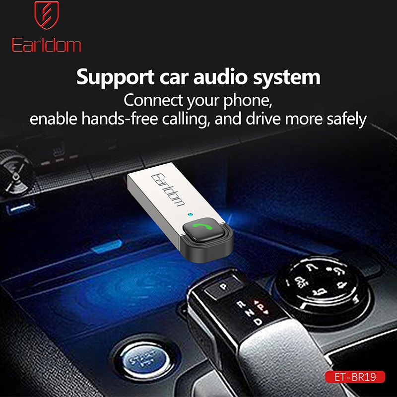 دانگل بلوتوث ارلدام مدل ET-BR19 با قابلیت تماس صوتی